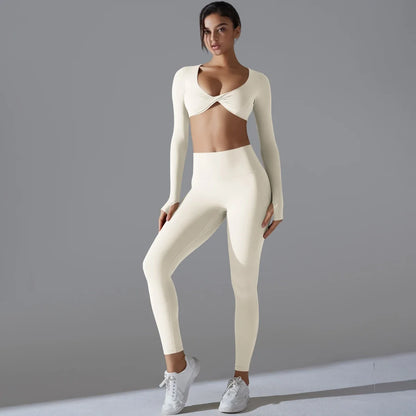 Women Yoga Set Gym Workout Clothes for Women Push Up Top High Waist Leggings Sexy Fitness Sportswear Sports Suits