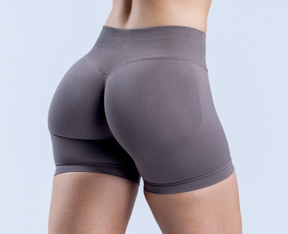 Workout Scrunch Butt Seamless Leggings Gym Shorts Women Fitness Sports Biker Shorts 4.5" Low Ribbed Band Yoga Shorts Impact