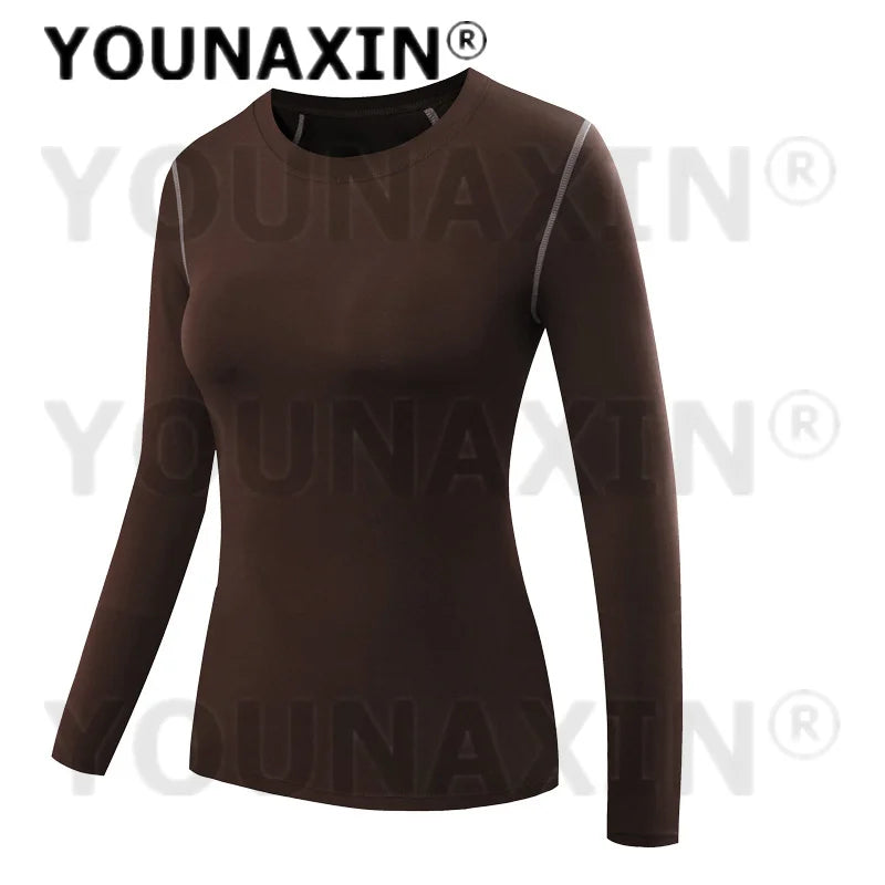 Women's Long Sleeves T-shirts Gym Yoga Training Tight Fitness Clothes Cycling Running Top S M L Sportswear XL 2XL 3XL 4XL
