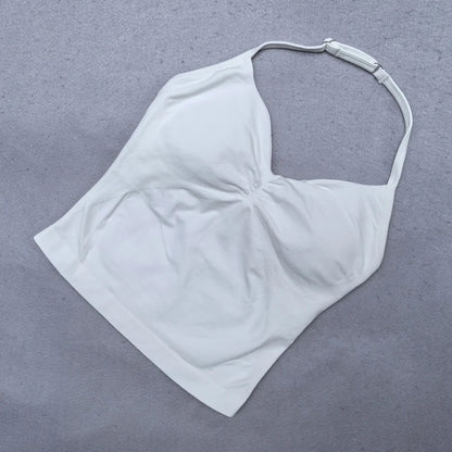 Adjustable Strappy Gym Top Backless Gym Clothes Women Scrunch Bra Removable Cups Yoga Tank Workout Outfits Tops Sports Vest 2025