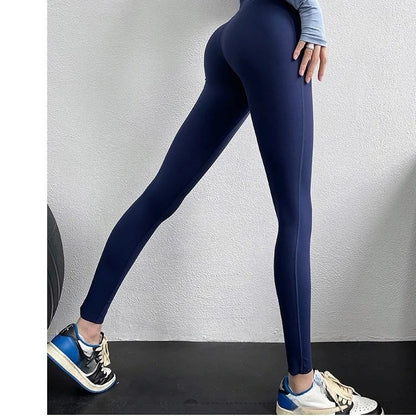Women Yoga Gym Sports Pants Seamless Leggings Stretchy High Waist Fitness Activewear Pant Physical Exercise Fitness Tight Pants