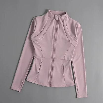 2025 New Sports Coat Women's Shirt Yoga Slim Long Sleeve Fast Running Thin Pilates Fitness Suit Top Clothing