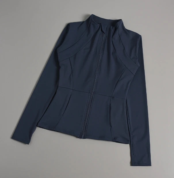 2025 New Sports Coat Women's Shirt Yoga Slim Long Sleeve Fast Running Thin Pilates Fitness Suit Top Clothing