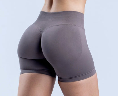 Workout Scrunch Butt Seamless Leggings Gym Shorts Women Fitness Sports Biker Shorts 4.5" Low Ribbed Band Yoga Shorts Impact