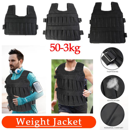 3/15/35kg Weighted Vest Adjustable Workout Weight Jacket Weighted Exercise Vest for Running Training Workout Jogging Walking