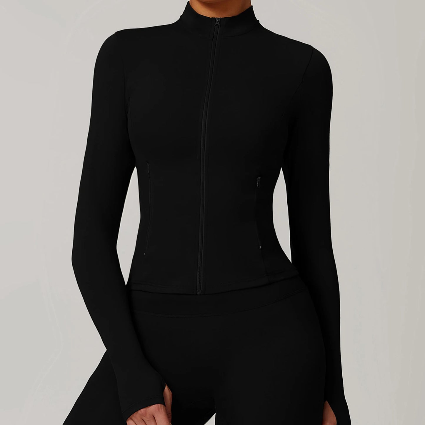 Ctenkevet Women Zippers Fall And Winter Sports Jacket Gym Workout Tops Female Long Sleeve Yoga Clothes Sport Outfit For Woman