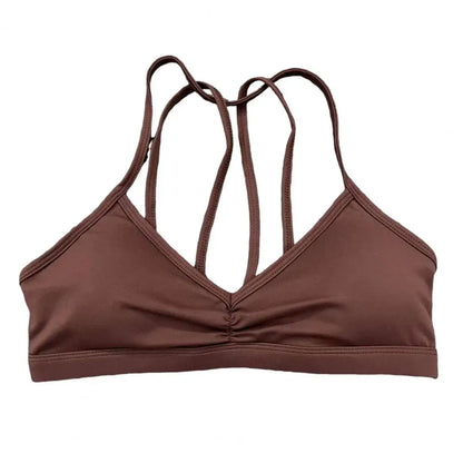 Women Sports Bra with Removable Strap Wireless Strappy Racerback Yoga Fitness Bralette Quick Drying Underwire Workout Crop Top
