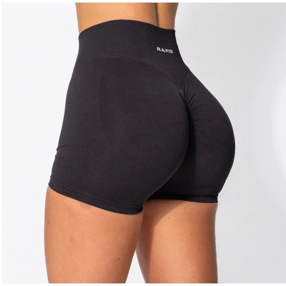 Summer Vibrating Scratch Butt Shorts for Women Seamless Short Gym Yoga Intensify Running Sport Active Exercise Fitness Shorts