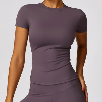 Gym Top Women Short Sleeve Workout Clothes Sports T Shirt Femme Fitness Activewear Running Accessories Yoga Tight Tops