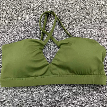 TRY TO BN Fitness Yoga Sports Bras Underwear Cross Beautiful Back Shockproof Vest Athletic Sportswear Tops Running Gym Women New