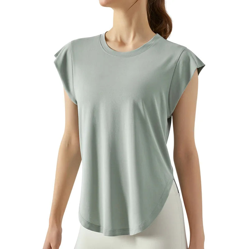 Women's Loose Fit Yoga T-Shirt - Breathable Workout Top for Yoga Running Gym Exercise Fashion Casual Short Sleeve Athletic Tee
