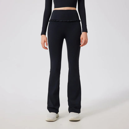 High Waist Gym Yoga Flare Wide Legging Woman Pant Running Girl Women Workout Tights Clothes Gym Fitness Active Bell Wear Bottom