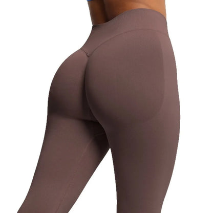 D-Impact Leggings Women Seamless Sports Yoga Pants Low Ribbed Band Gym Clothes Fitness Workout Wear Scrunch Bum Tights