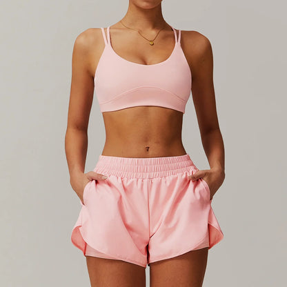 Yoga Set Gym Set Workout Clothes Matching Sets for Women Active Wear Fitness Jackets Outfits Tracksuit Seamless Leggings Shorts