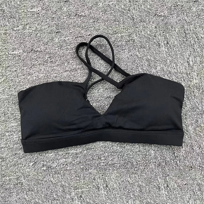 TRY TO BN Fitness Yoga Sports Bras Underwear Cross Beautiful Back Shockproof Vest Athletic Sportswear Tops Running Gym Women New