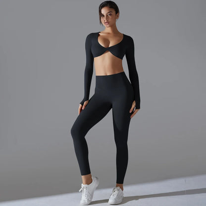 Women Yoga Set Gym Workout Clothes for Women Push Up Top High Waist Leggings Sexy Fitness Sportswear Sports Suits