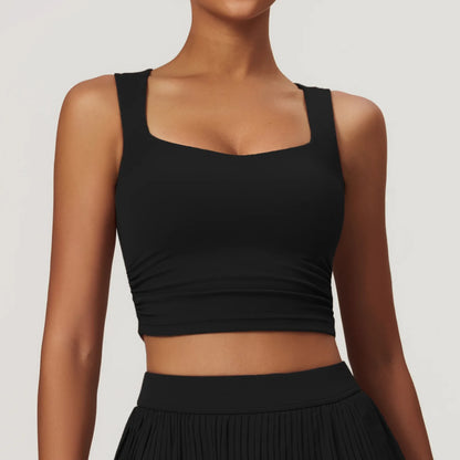 Breathable Sports Bra Anti-Sweat Fitness Top Women High Strength Yoga Bra Shockproof Crop Top Push Up Sport Bra Gym Workout Top