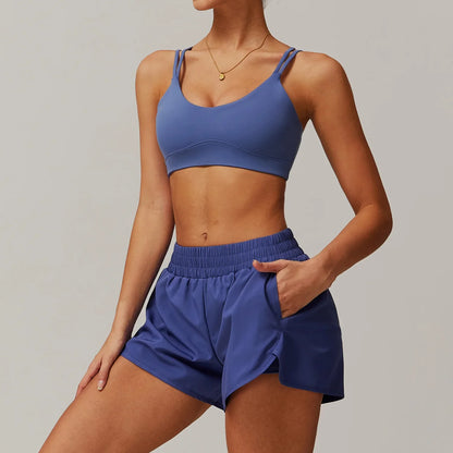 Yoga Set Gym Set Workout Clothes Matching Sets for Women Active Wear Fitness Jackets Outfits Tracksuit Seamless Leggings Shorts