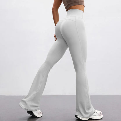 SVEIC Yoga Pants Flare Leggings Sports Fitness High Waisted Leggings Workout Tights Trousers Running Training Gym Woman Clothing