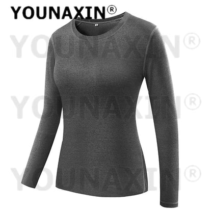 Women's Long Sleeves T-shirts Gym Yoga Training Tight Fitness Clothes Cycling Running Top S M L Sportswear XL 2XL 3XL 4XL
