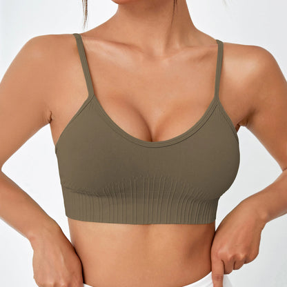 Women Basic Gym Bras Good Elastic Workout Sports Sexy Push Up Yoga Bra Elastic Soft Training Tops