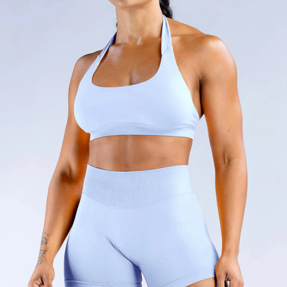 Dfyoga two pieces yoga outfits clothing pants set woman Halter Top sports leggings pant Gym workout sets pilates clothes