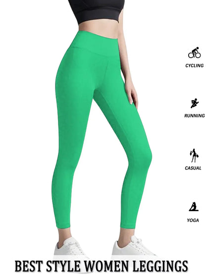 Women's Super Soft Leggings High Waisted Tummy Control No See Through Workout Yoga Running Athletic Push Up Gym Fitness Leggings