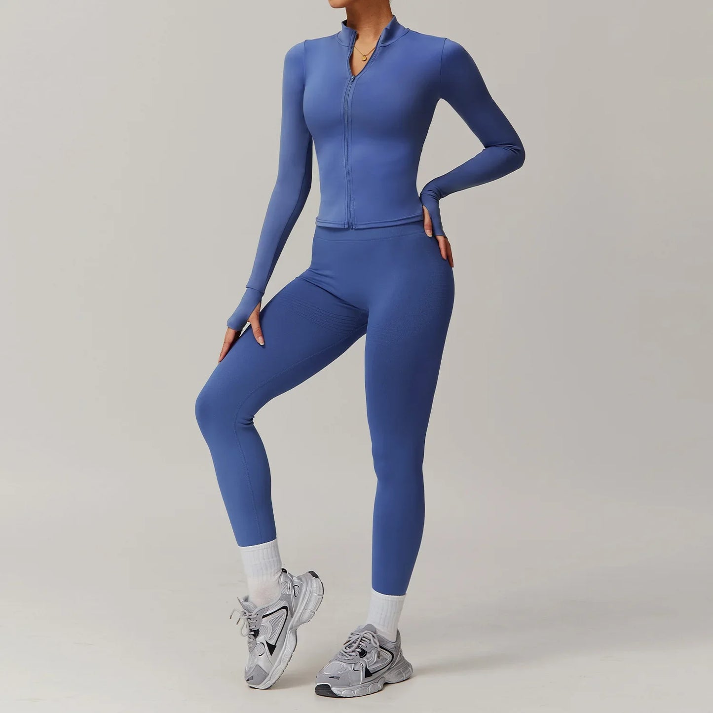 Yoga Set Gym Set Workout Clothes Matching Sets for Women Active Wear Fitness Jackets Outfits Tracksuit Seamless Leggings Shorts
