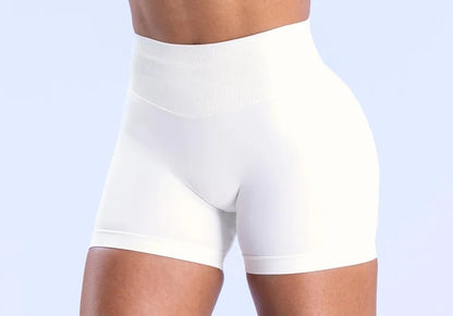 Workout Scrunch Butt Seamless Leggings Gym Shorts Women Fitness Sports Biker Shorts 4.5" Low Ribbed Band Yoga Shorts Impact