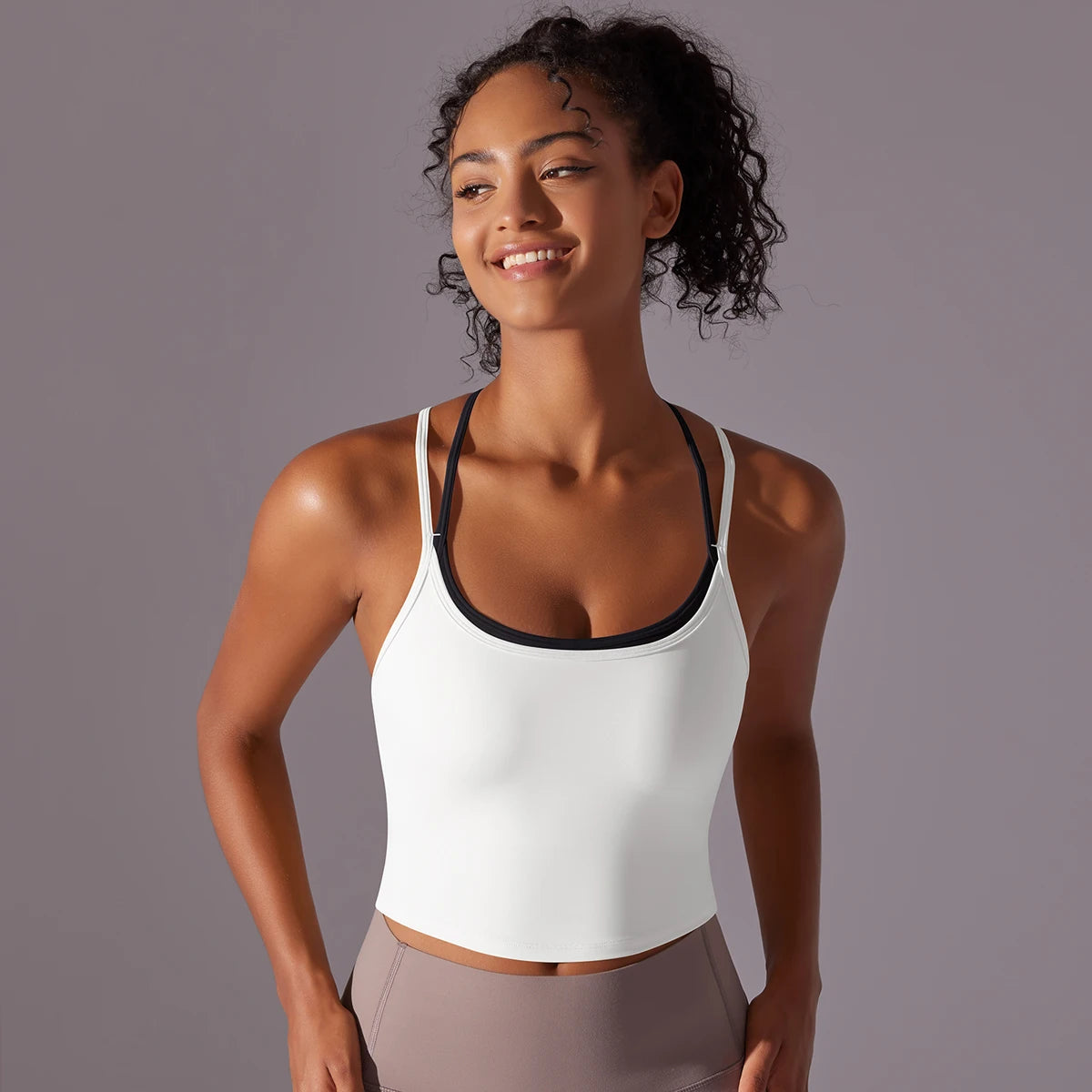 New Women Fitness Sports Bra Top Gym Yoga triangle backless Athletic Back Cutout Cross Tight Workout Soft With Chest Pad