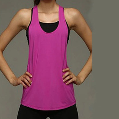 Women's Tank Tops Blouse Loose Sleeveless Shirt Gym Yoga Vest Training Running Vest Women Gym Tank Top Lady Fitness Sport Shirt