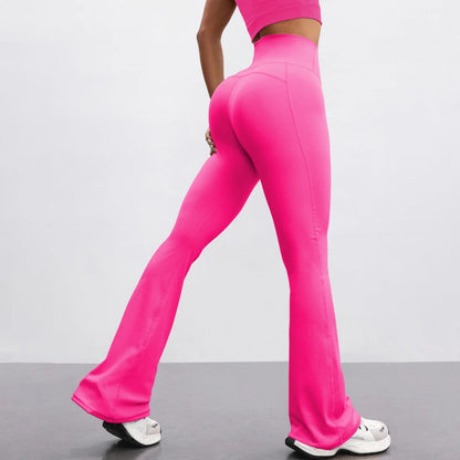 SVEIC Yoga Pants Flare Leggings Sports Fitness High Waisted Leggings Workout Tights Trousers Running Training Gym Woman Clothing