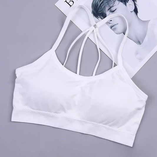 Sports underwear Women Yoga Fitness Seamless Crop Top Wide Letter Straps Comfortable Workout Activewear