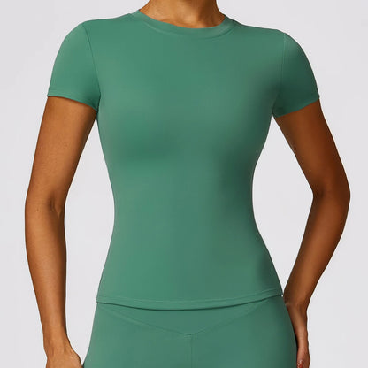Gym Top Women Short Sleeve Workout Clothes Sports T Shirt Femme Fitness Activewear Running Accessories Yoga Tight Tops