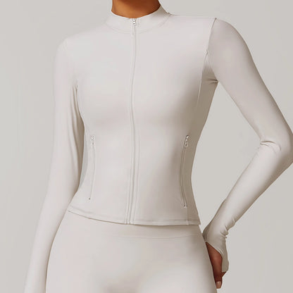 Ctenkevet Women Zippers Fall And Winter Sports Jacket Gym Workout Tops Female Long Sleeve Yoga Clothes Sport Outfit For Woman