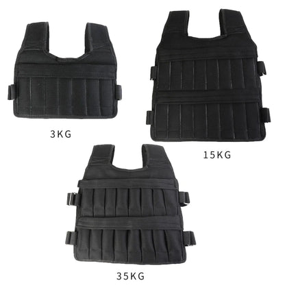 3/15/35kg Weighted Vest Adjustable Workout Weight Jacket Weighted Exercise Vest for Running Training Workout Jogging Walking