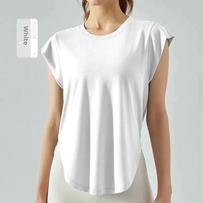 Women's Loose Fit Yoga T-Shirt - Breathable Workout Top for Yoga Running Gym Exercise Fashion Casual Short Sleeve Athletic Tee