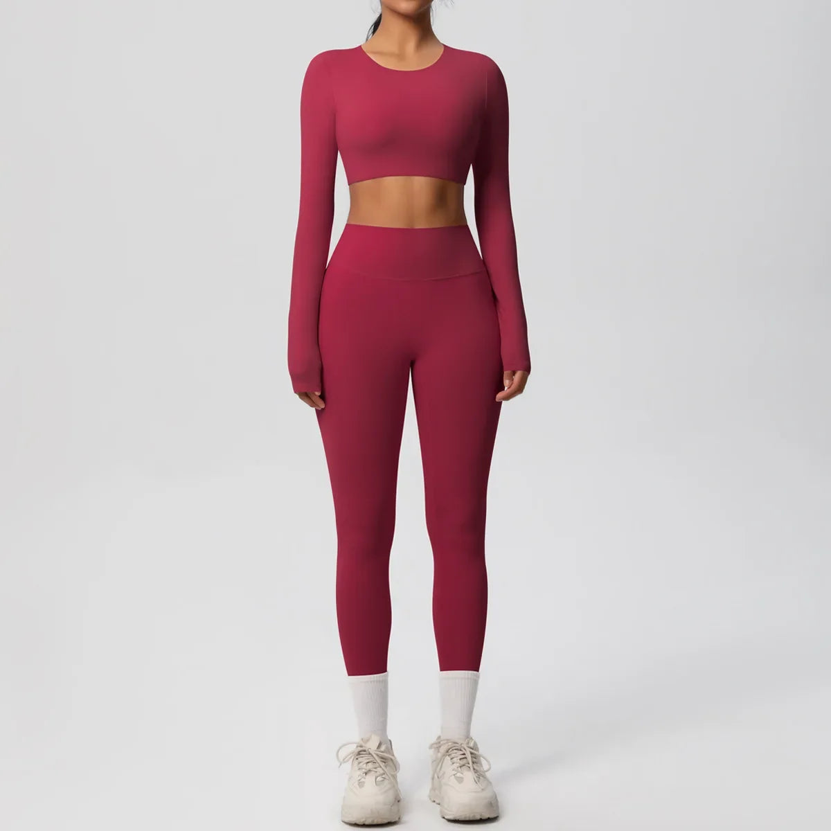 Yoga Suit Women Leggings with Pocketed Quick-Drying Gym Set Women Tracksuit Running Workout Short Sleeves Sports Yoga Clothing
