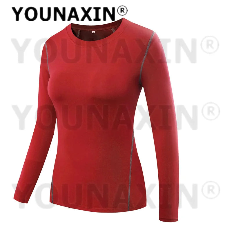 Women's Long Sleeves T-shirts Gym Yoga Training Tight Fitness Clothes Cycling Running Top S M L Sportswear XL 2XL 3XL 4XL