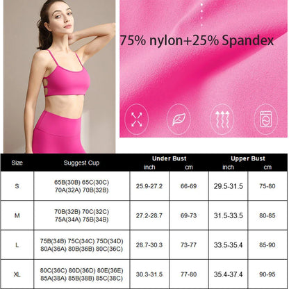 Aiithuug Crisscross Back Yoga Bra Sexy Back Gym Bras Pilates Bras Fitness Workout Bra Soft Stretchy Yoga Bras Active Crop Top
