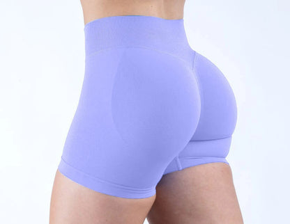 Workout Scrunch Butt Seamless Leggings Gym Shorts Women Fitness Sports Biker Shorts 4.5" Low Ribbed Band Yoga Shorts Impact