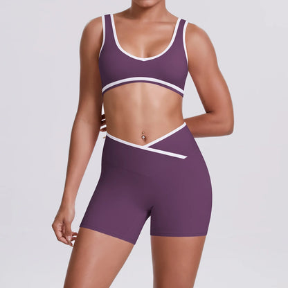 Soften Yoga Set 2PCS Sports Suit Women Gym Set Women Fitness Tracksuit Workout Suit Female Sportswear Quick-Drying Yoga Clothing