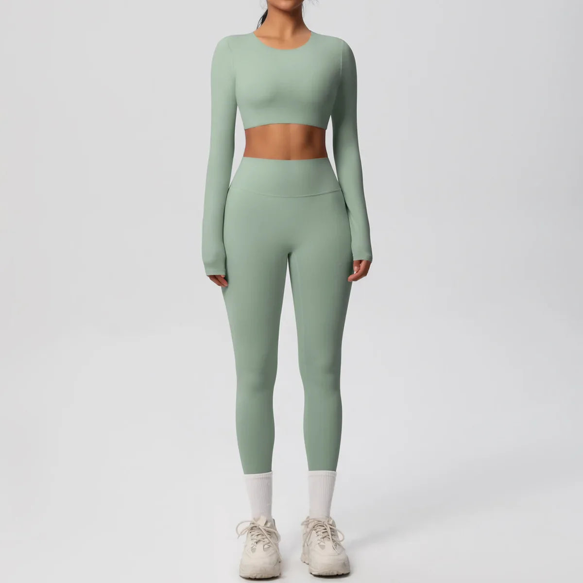 Yoga Suit Women Leggings with Pocketed Quick-Drying Gym Set Women Tracksuit Running Workout Short Sleeves Sports Yoga Clothing