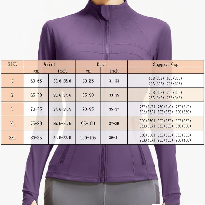 Aiithuug Women Full Zip Up Running Jackets Sports Jackets Quick Dry Zipper Pocket Workout Jacket Yoga Jackets Gym Jacket Traning