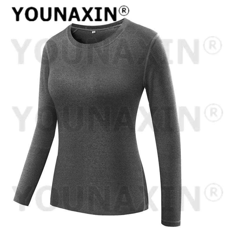 Women's Long Sleeves T-shirts Gym Yoga Training Tight Fitness Clothes Cycling Running Top S M L Sportswear XL 2XL 3XL 4XL