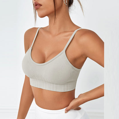 Women Basic Gym Bras Good Elastic Workout Sports Sexy Push Up Yoga Bra Elastic Soft Training Tops