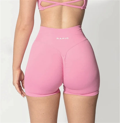 Summer Vibrating Scratch Butt Shorts for Women Seamless Short Gym Yoga Intensify Running Sport Active Exercise Fitness Shorts