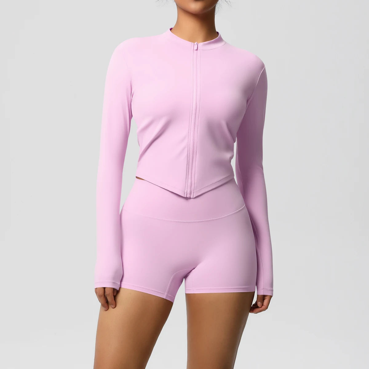 Yoga Sets Sports Fitness Hip-lifting Tight Zipper Jacket Yoga Suit Running Workout Gym Shorts Tracksuits for Women Sports Suits
