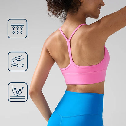 Women's Push-Up Sports Bra Y-Back Fitness Yoga Gym Crop Top Sexy Running Underwear Comfortable Breathable Fitness Top