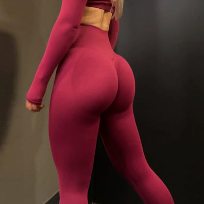 High Waist Yoga Leggings for Women Seamless Yoga Legging Workout Sports Tights Stretchy Pants Scrunch Bum Gym Leggings